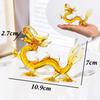 Фигурка дракона из кристалла Кертари, статуэтка дракона зодиака, фен-шуй 2024, новогодняя статуэтка дракона, талисман для интерьера 7 см [подлинный продукт] -