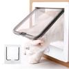 Cat Flap Door with 4 Way Security Lock Controllable Switch Transparent ABS Plastic Gate Puppy Kitten Safety In&out Pet Doors Kit
