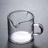 100ml Heat-resistant Glass Coffee Measuring Cup Double Mouth Glass Milk Jug With Wooden Handle Glass Scale Measure Mugs