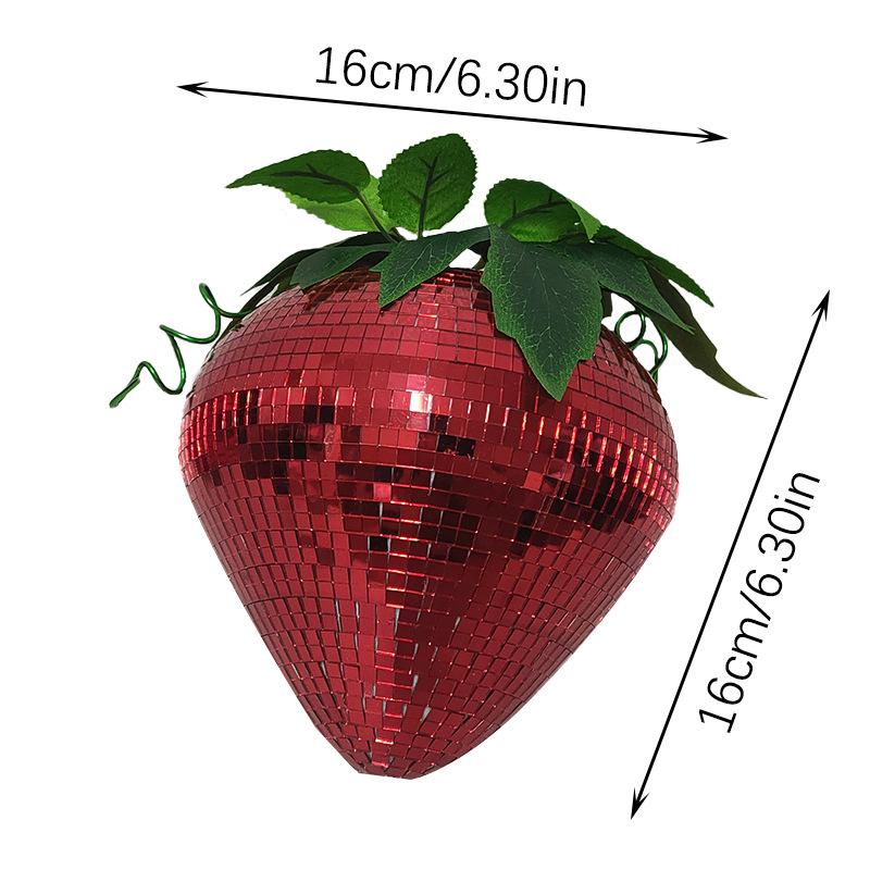 Ретро клубничный диско-стеклянный орнамент: Настольное зеркало для помещения