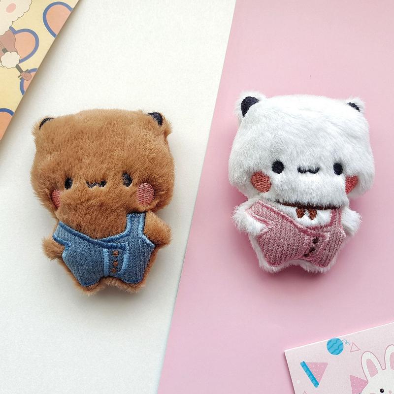 Брелоки-игрушки Bubu Dudu, милые комбинезоны, кукла-панда, кавайная пара, подвеска для сумки, мультяшное животное, милая игрушка, подарок на День святого Валентина.