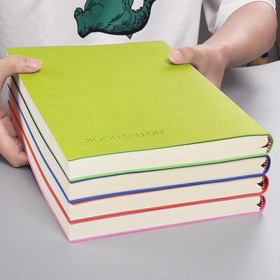 Мягкий кожаный блокнот формата А4/А5, утолщенный блокнот для записей на работе, собраний, занятий, дневника, горизонтальной линии на внутренней странице