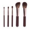 Portable Mini Animal Hair Makeup Brush Set - Soft Brushes for Eyeshadow, Powder, and Blush - Perfect for Beginners