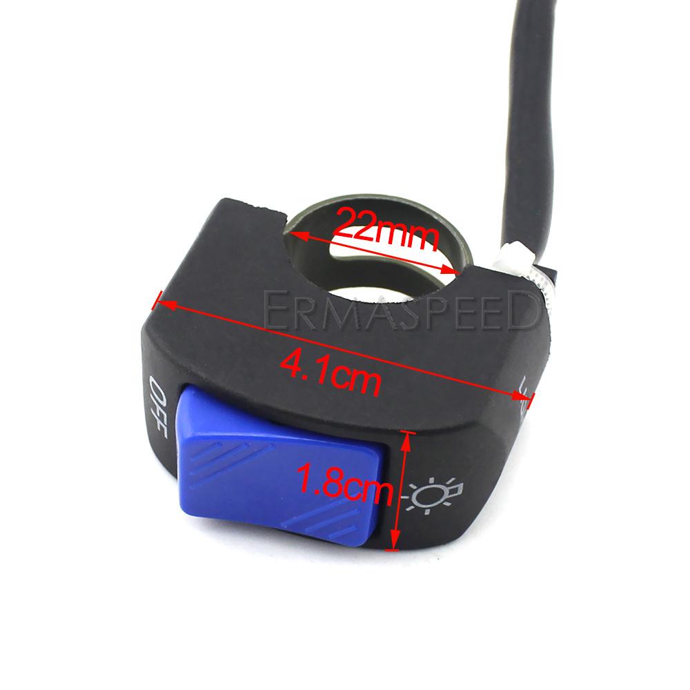 Тумблер на руль мотоцикла, 5 шт., 7/8 дюйма, переключатель включения/выключения фар для U5 U7 U2, светодиодные фары для скутера