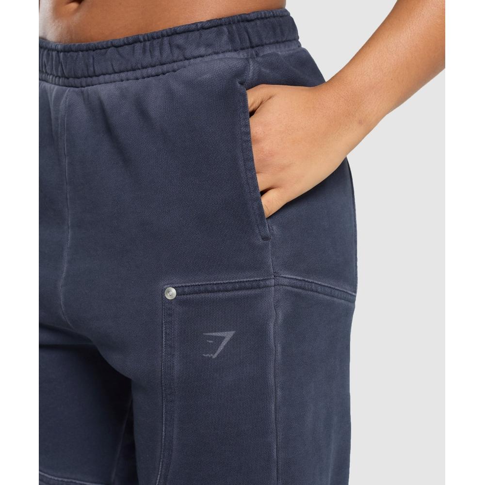 Gymshark Heavyweight Washed Pants Heavy Blue B1b5h Uczh