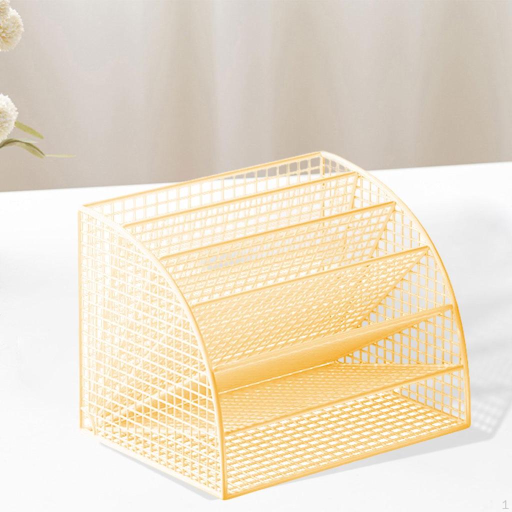 Органайзер для файлов в форме веера, настольная подставка-держатель, 6-ярусная полка, большая вместимость, настольный сортировщик для хранения