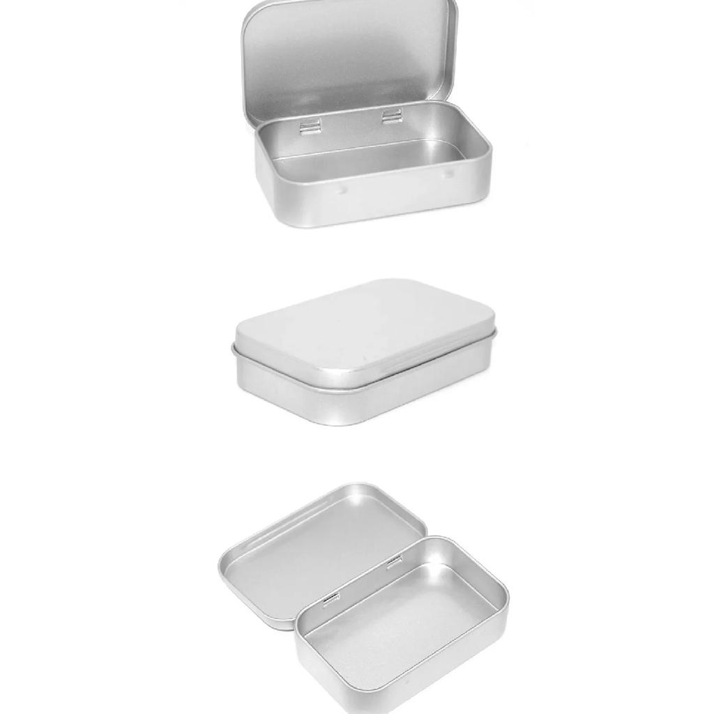 2Pcs Metal Box Flip Business Card Storage Box Wedding Jewelry Pill Cases Portable Boxes Container Cosmetic Organizer