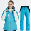 Winter Warm Ski Suit for Women Thick Outdoor Windproof Waterproof Ski Jacket Ski Pants Female Snowboarding Suit Ski Equipment