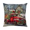 Рождественская наволочка Полиэстер Печатная Новая Офисная Диванная Подушка Украшение Домашняя Наволочка