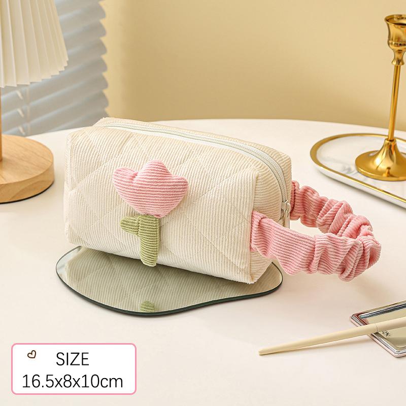 Модная женская сумка-тюльпан с цветами, большая вместимость, дорожная косметичка, сумки на молнии, портативное хранилище, органайзер для косметики