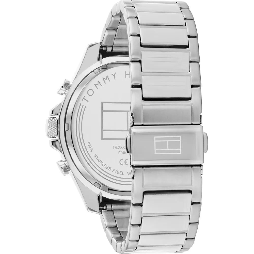 Tommy Hilfiger Мужские часы с хронографом Синий циферблат Серебристый ремешок 1792080