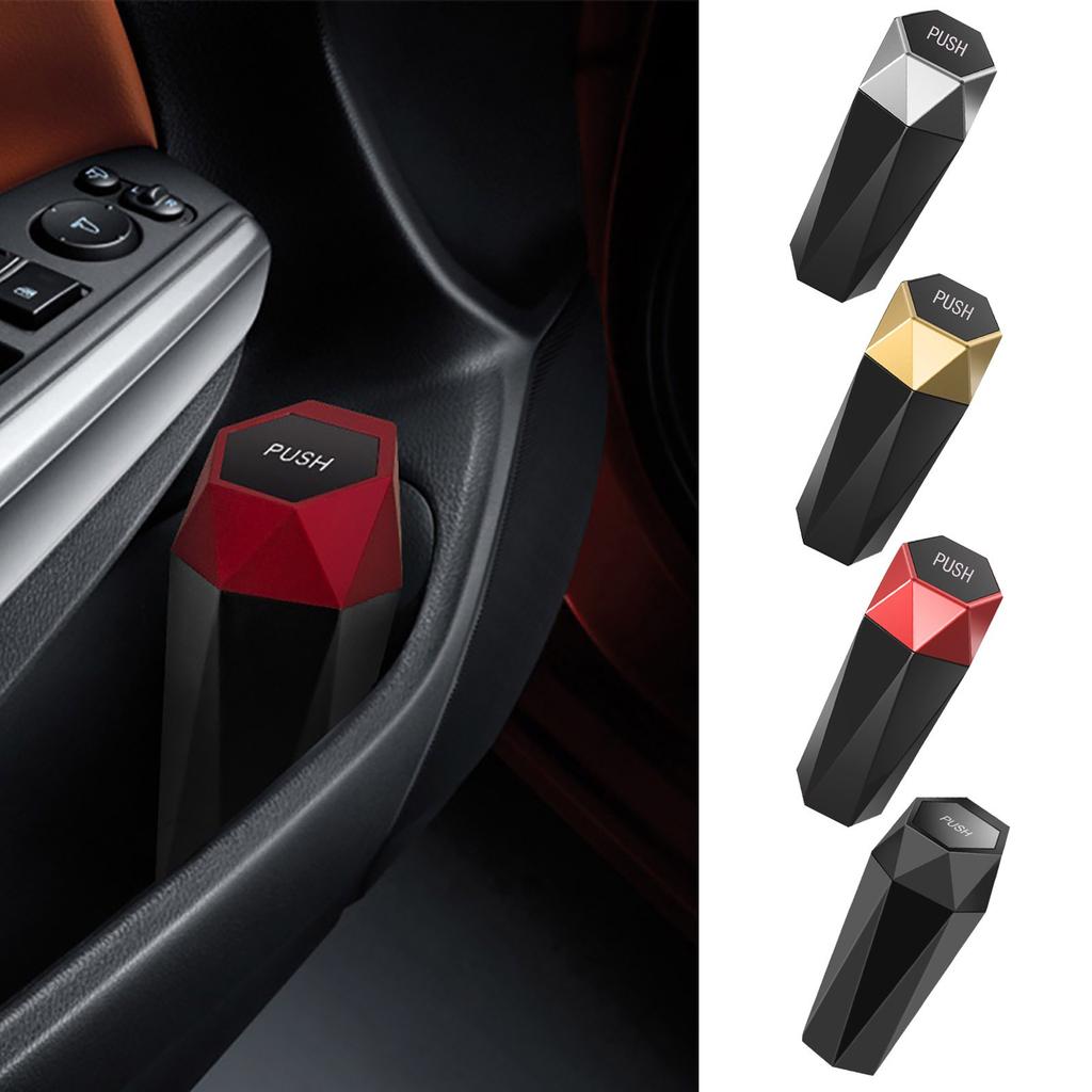 Ящик для хранения автомобиля с крышкой. Автомобильный мусорный бак, дизайн в форме ромба. Небольшой автоматический портативный мусорный бак, легко чистится, для работы в автомобиле дома.