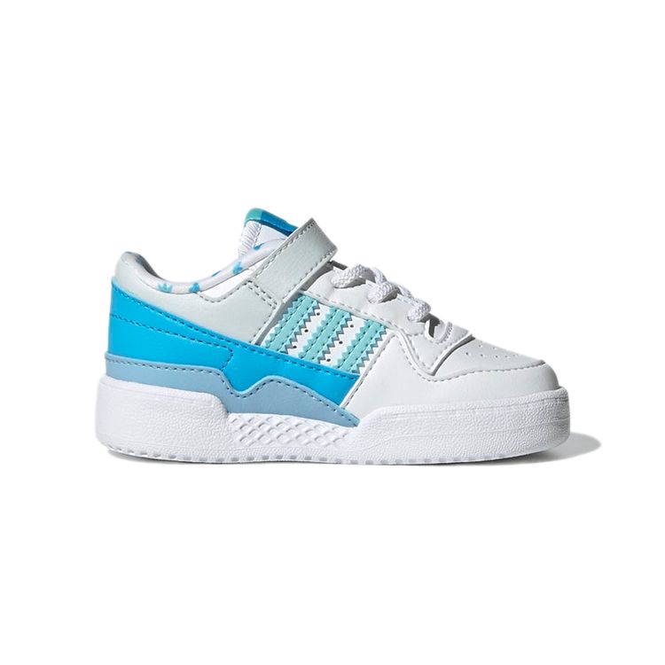 Adidas Оригинальные Forum Low Повседневные Прочные Низкие Кеды для Скейтбординга Детские Кроссовки Бело-Синие GZ0801