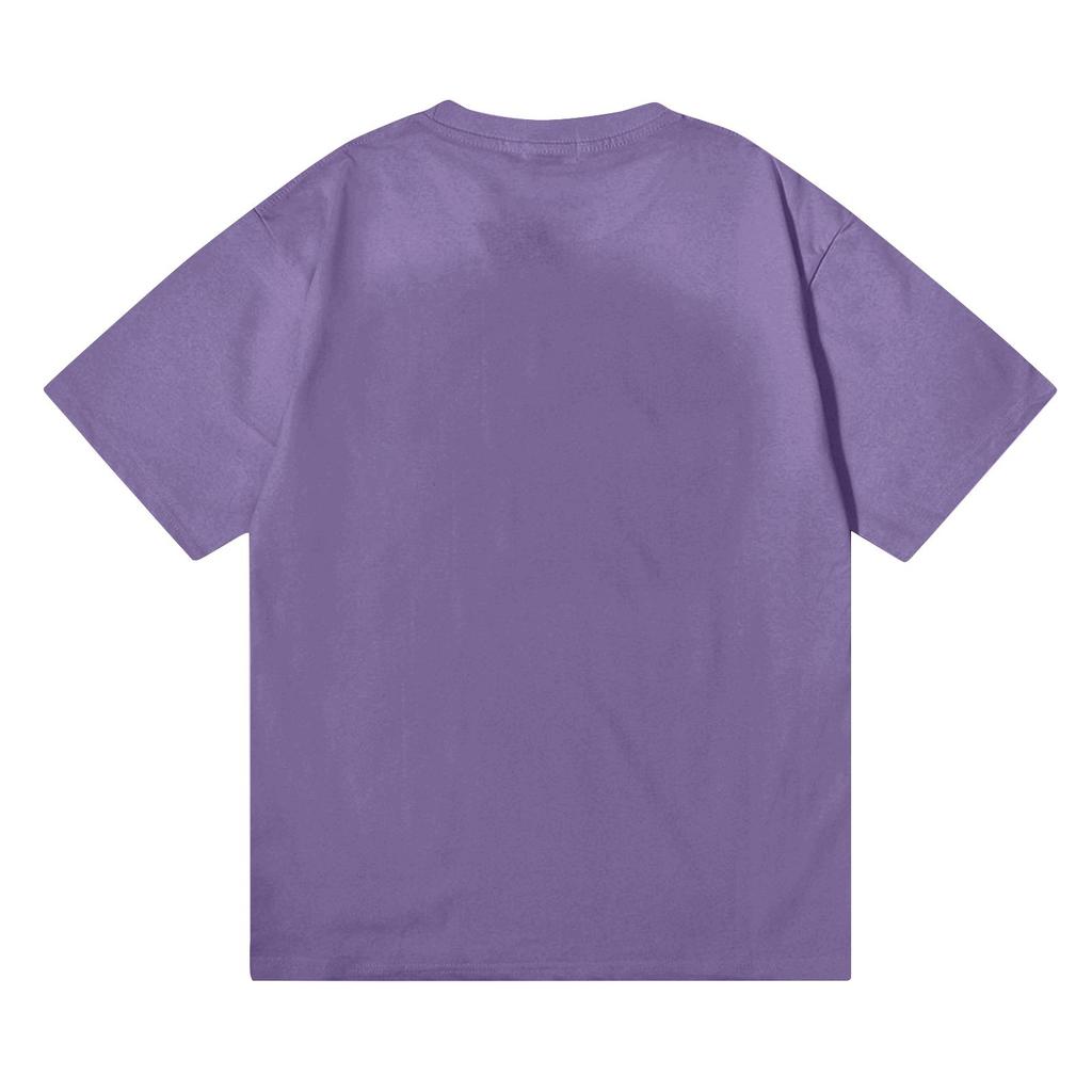 Men's Summer Solid Color Round Neck Loose Pocket Short Sleeve Top