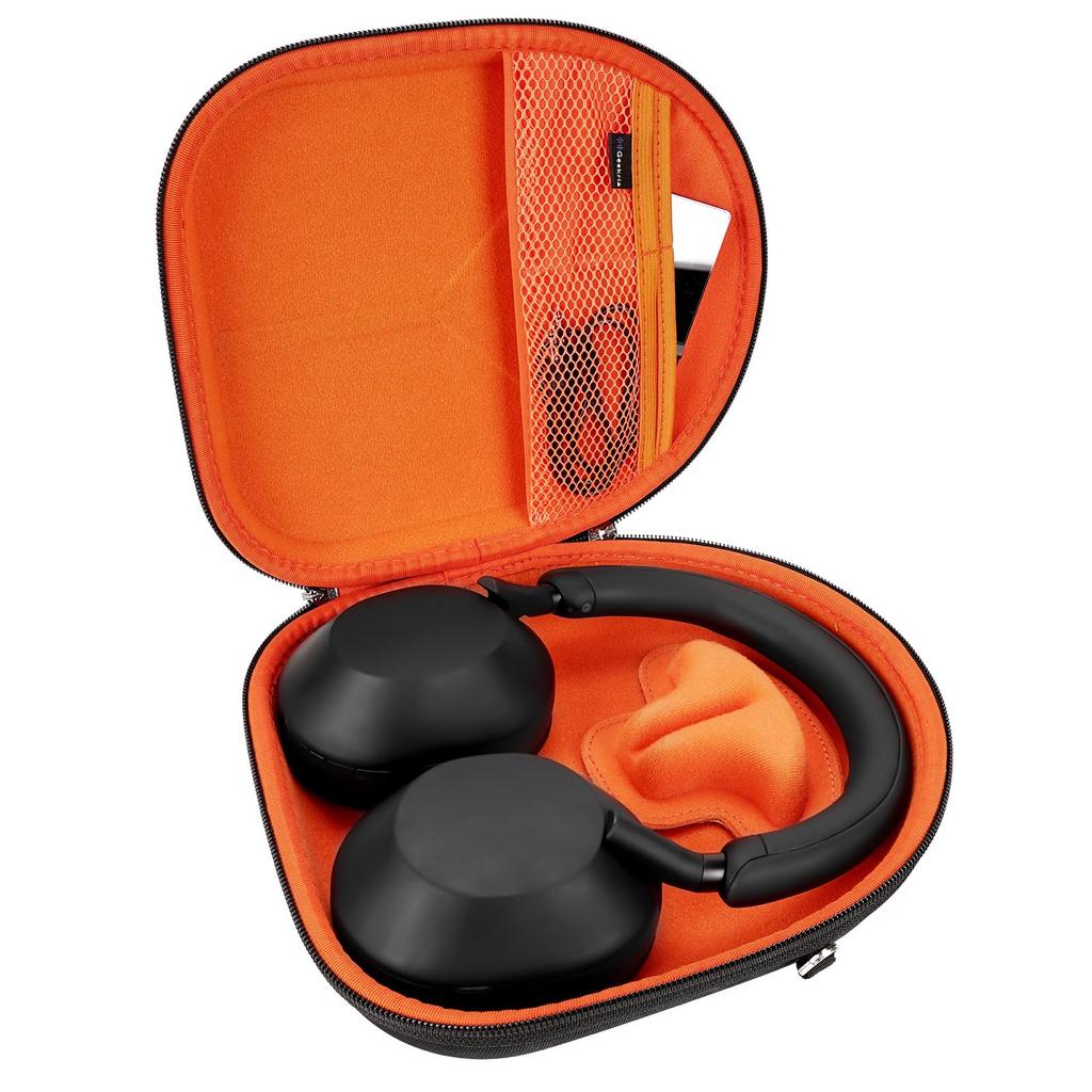 Geekria Case Sheild Headphone Case Compatibility Hard Case Travel Hard Shell Case Compatible with Sony Storage With Pouch WH-XB900N, WH-XB910N,