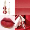 Lip Palette Luxury Classic Violin Lip Glaze 6 Colors Matte Sexy Red Velvet Silky Gloss, 666-Red Pear, 1 Piece
