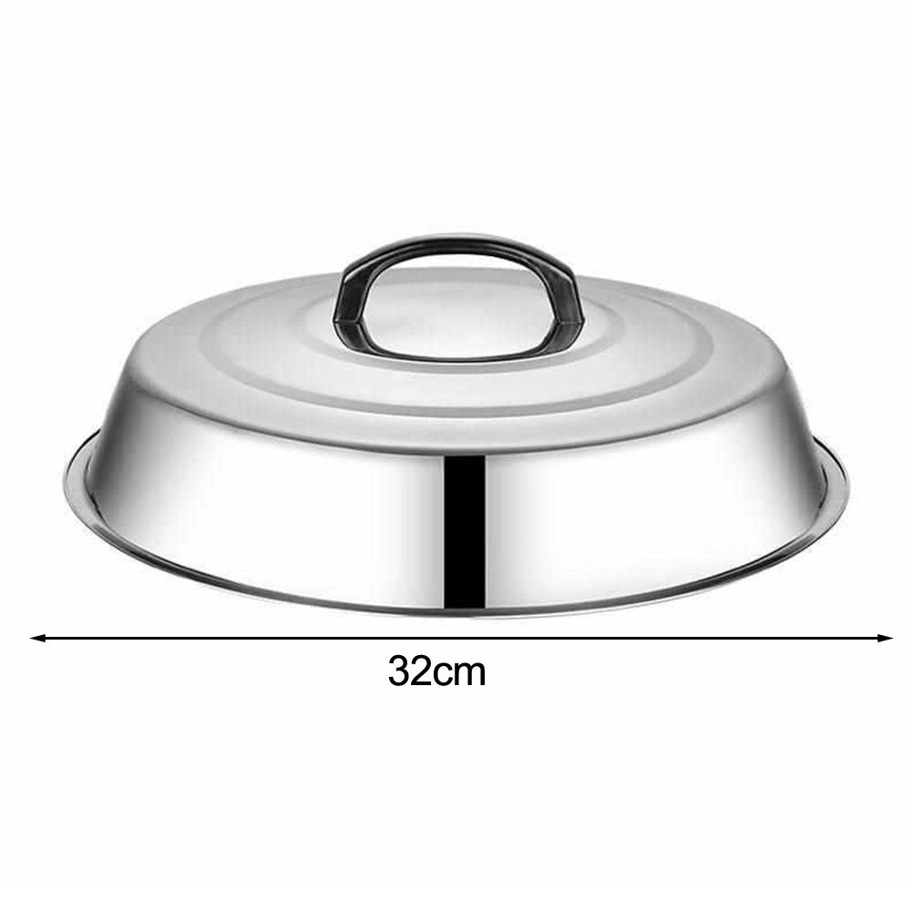Крышка для кастрюли из нержавеющей стали 32 см с высокой крышкой для различных сценариев приготовления на кухне и на открытом воздухе для барбекю