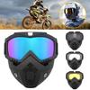 2 шт., очки для велоспорта на открытом воздухе со съемной защитой лица, защита от ультрафиолета, ветрозащитные, легкие, для мужчин и женщин, для катания на лыжах, сноуборде, мотоцикле, велосипеде, спорте