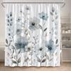 Цветочные шторки для душа Акварельные цветы Бабочка Растение Современная Минималистичная Занавеска для ванной Полиэстеровая ткань Домашнее украшение