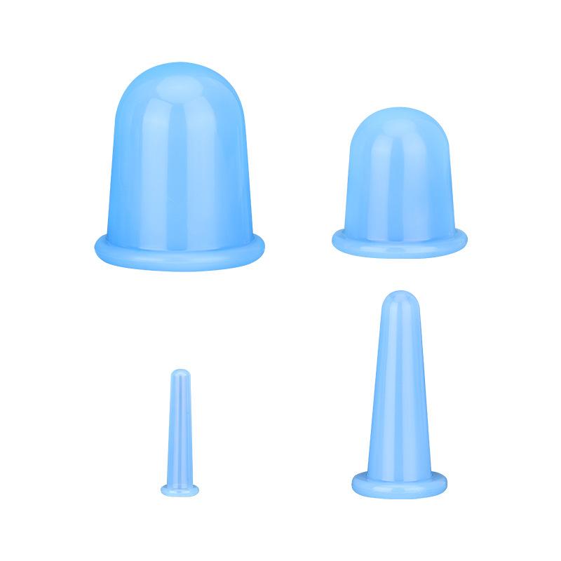 4 шт., набор для баночной терапии, массажные вакуумные банки, силиконовые банки для массажа лица, против целлюлита, против морщин