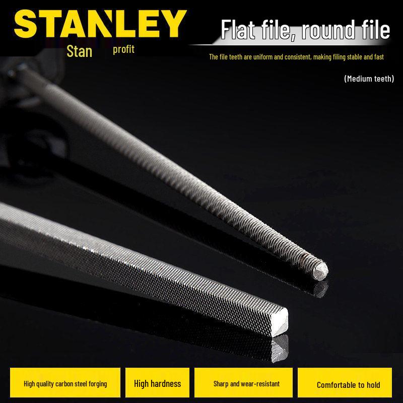 Набор напильников Stanley Tools: Плоские, Квадратные, Круглые напильники (6, 8, 10, 12 дюймов)