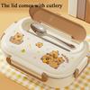 Lunch Box Set Stainless Steel Divided Lunch Box With Cutlery&Bowl Heatable Leak-proof Food Container Set For School Picnic