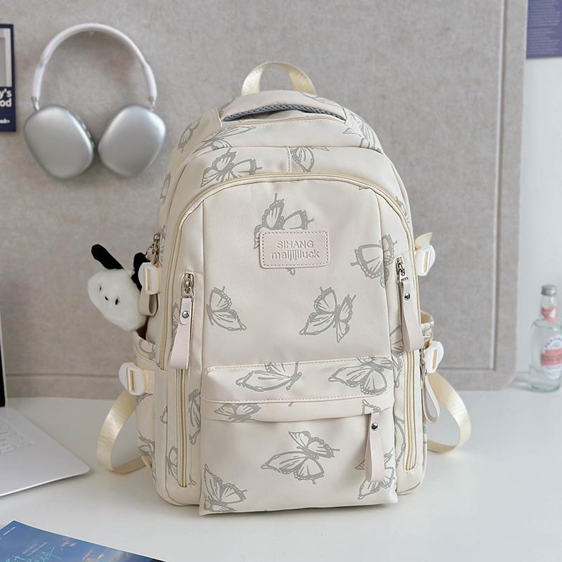 Новый школьный рюкзак — это высококачественный, свежий, милый и симпатичный рюкзак с бабочками, легкий рюкзак для весенних прогулок для учеников средней школы.