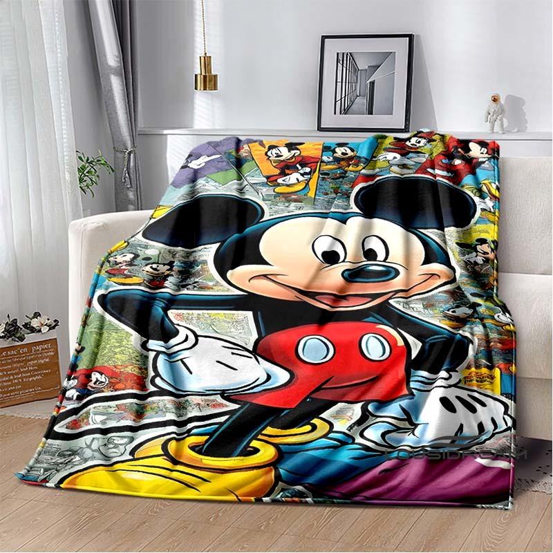 The Mickey Mouse cartoon blanket is fluffy and soft suitable for children and adults and perfect for home travel camping an