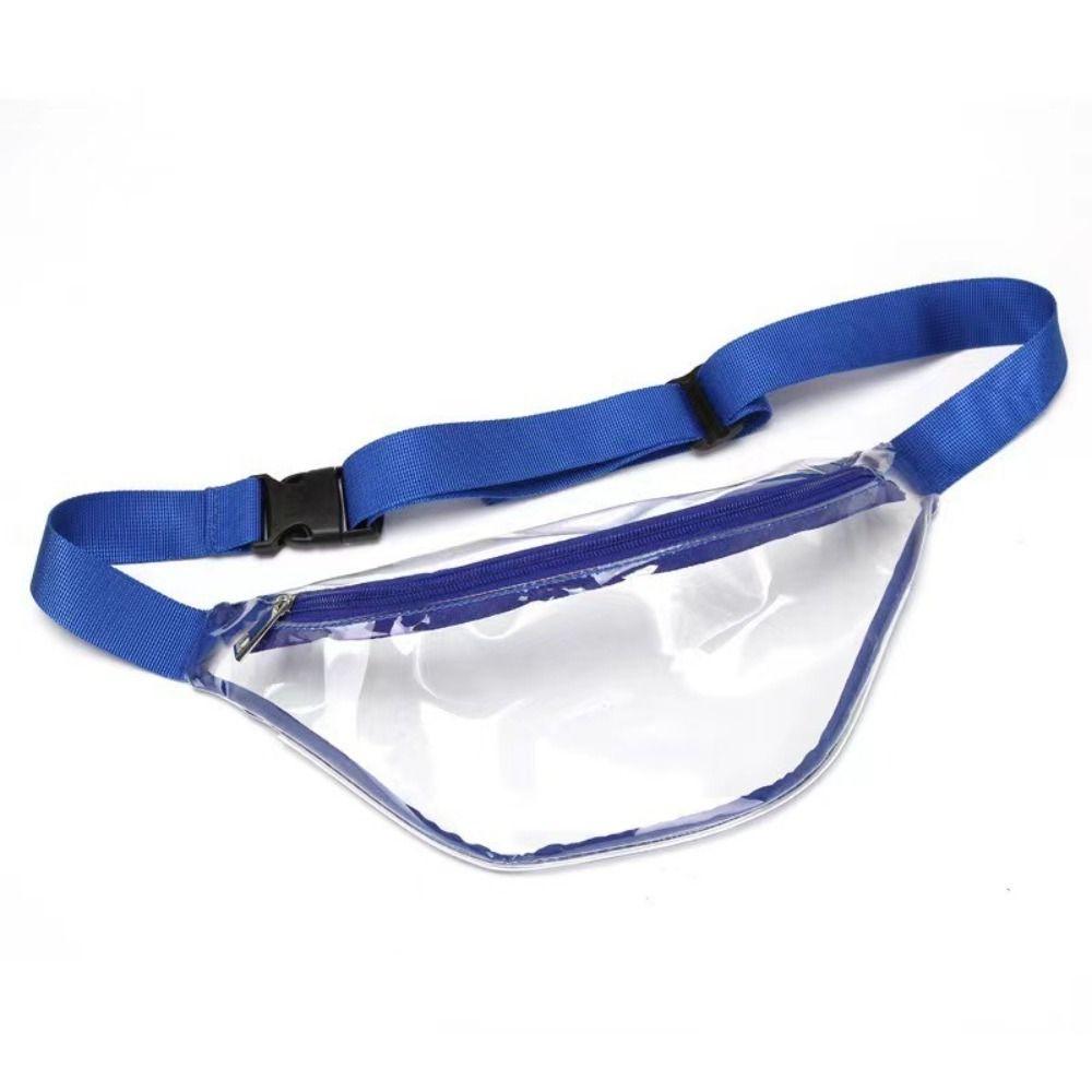 Waterproof Transparent Waist Bag Water-Sprinkling Festival Half Moon Belt Bag PVC Chest Bag Banana Storage Bag Shoulder Bag