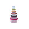 Ensemble De 7 Boîtes Alimentaires Avec Couvercles Multicolores - Jusqu'à 5.5L