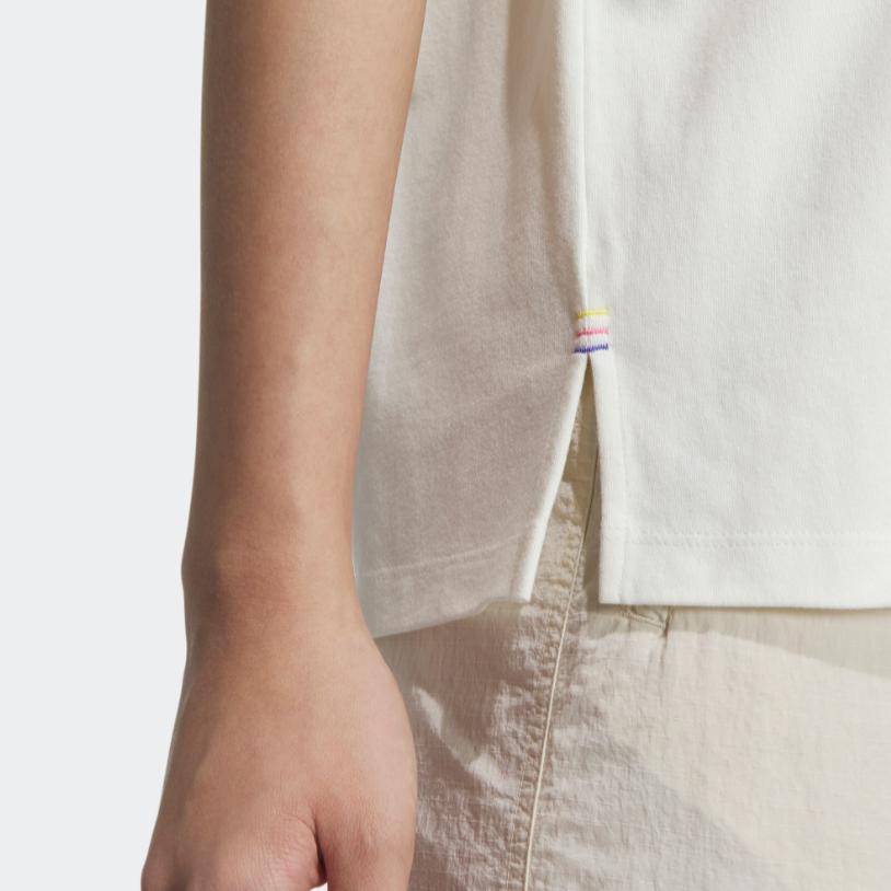 Adidas Женские футболки с короткими рукавами и логотипом Originals Trefoil, белые IK8628