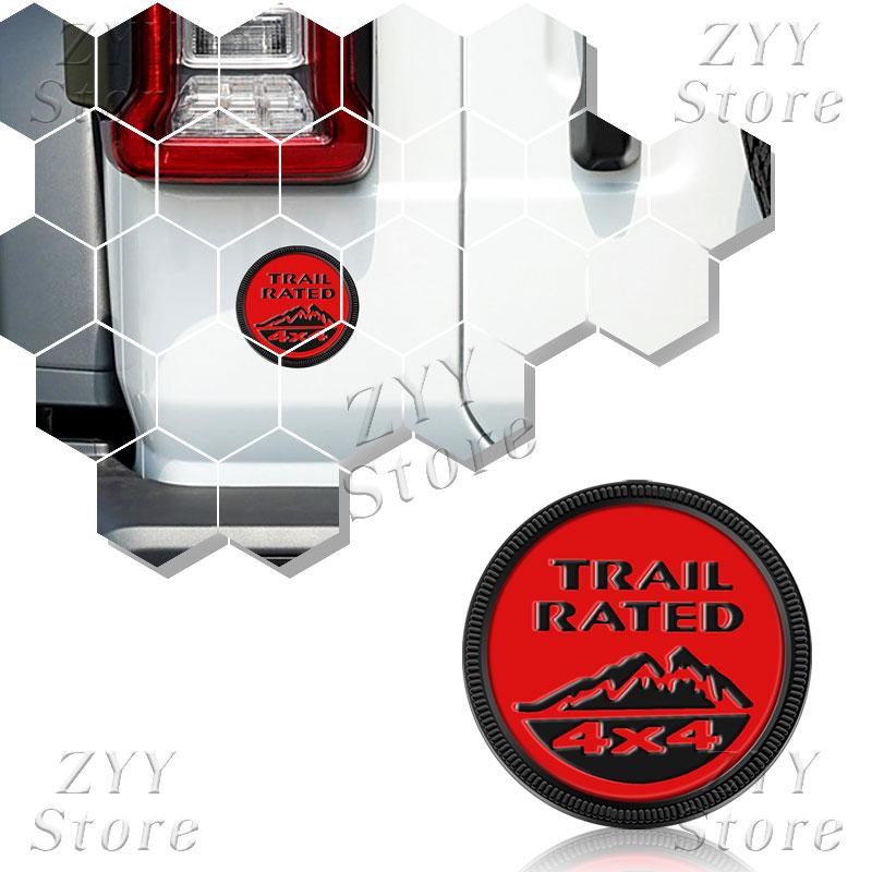 3D Metal Car Grille Emblem 4X4 TRAIL RATED Logo Body Sticker Auto Badge Decals Accessories