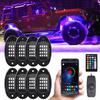 Snsowed LED Rock 8 Многоцветный Музыка для квадроциклов и мотовездеходов Фонари, Светодиоды, Водонепроницаемый, Приложение, BT, 24-кнопочный контроллер, Функция,