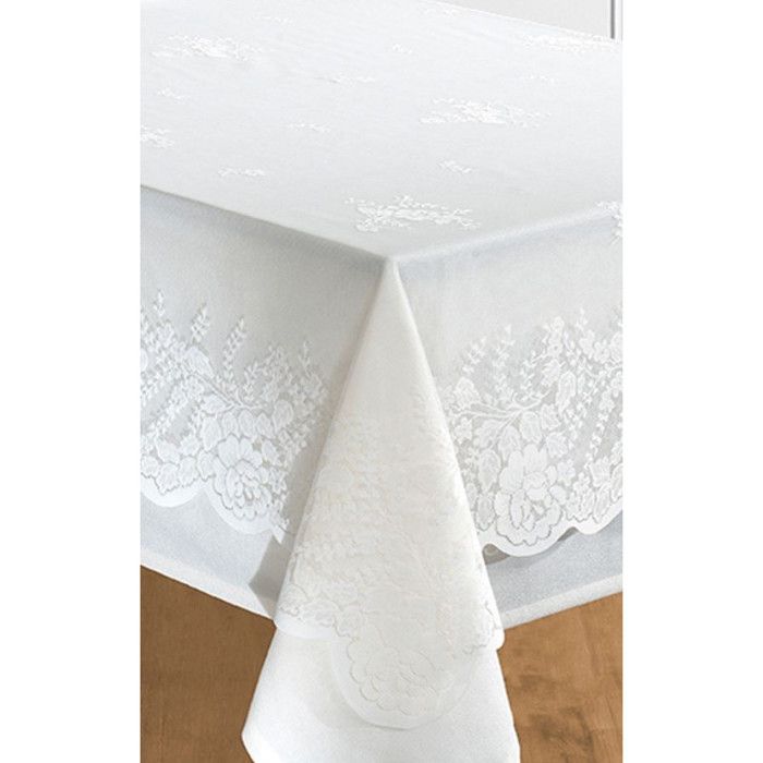 Une surprise se cache derrière cette offre Nappe antitache toutes dimensions - Nappe + Surnappe Crème - Nappe Rectangulaire 150 x 22