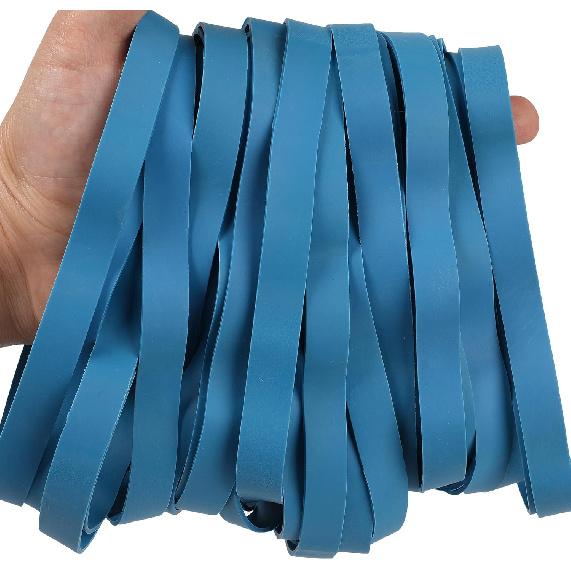 Rubber Bands Size#107 Heavy Duty Big Wide rubber band 30PCS Elastic Bands for Office Supply Trash Can File Folders Litter Box Rubber Bands (Blue)