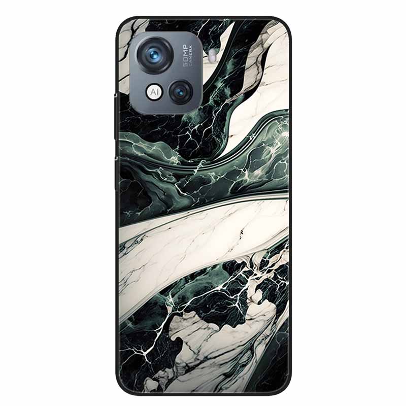 For Blackview Oscal C80 Case C 80 Marble Printing TPU Silicon Soft Phone Covers for Oscal C80 OscalC80 Back Cases Black Shells