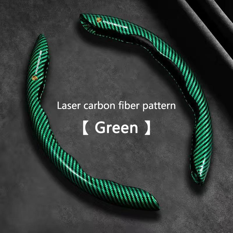 2 шт. Защитный чехол-оболочка на руль автомобиля из углеродного волокна Для Porsche Panamera Cayenne Taycan 911 718 Macan Carrera-GT 928 944