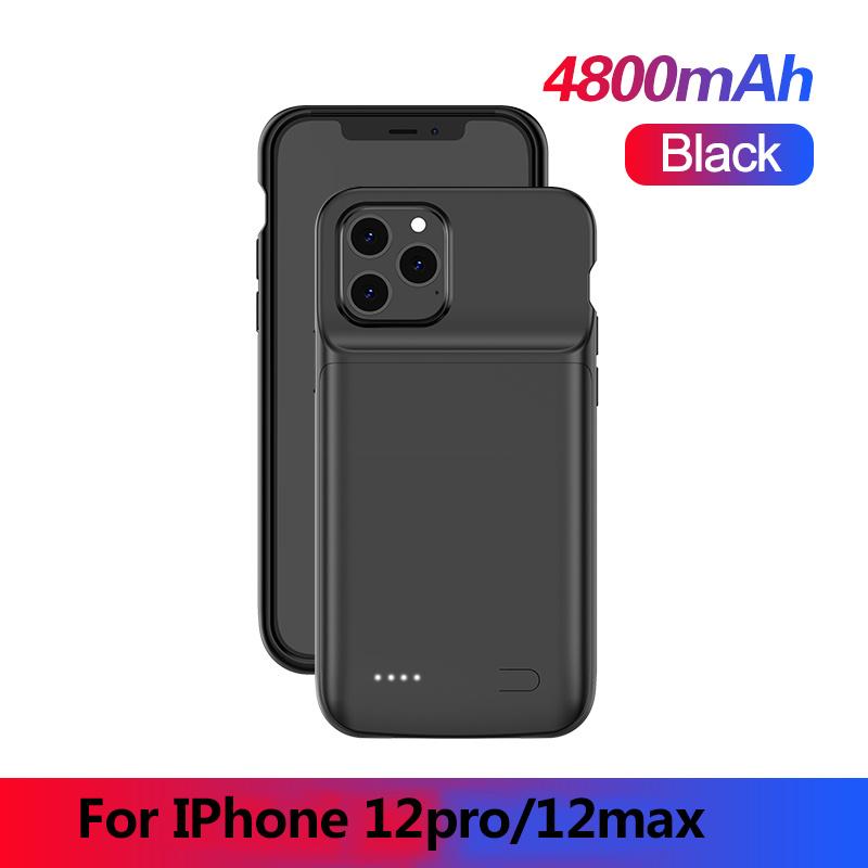 For iPhone 12/12Pro External Battery Charger Case Power Bank Cover