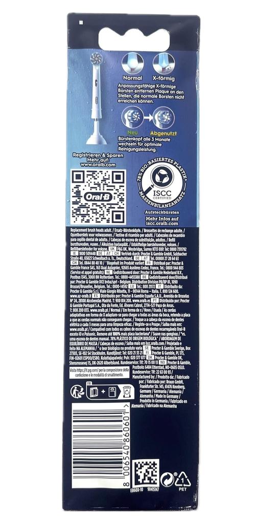 Braun Oral-B Sensitive Clean PRO Replacement Brushes, Soft Ultra-Fine Bristles, 10-Pack (EB60X-10) [Parallel Import]