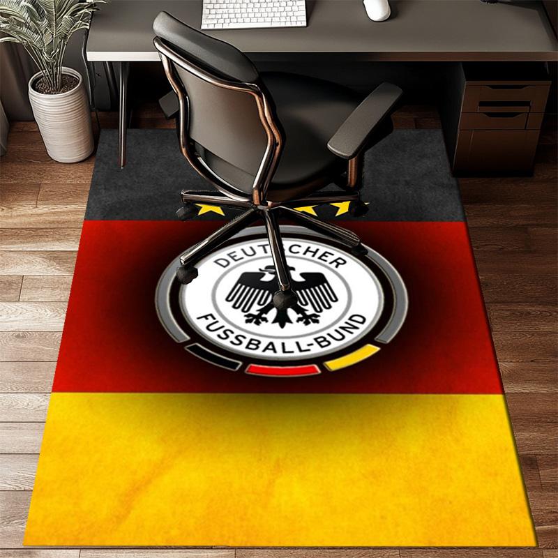 Germany Football Emblem Printed Office Carpet Chair Cushion Entryway Rug, Rugs for Living Room, Bedroom Christmas gifts
