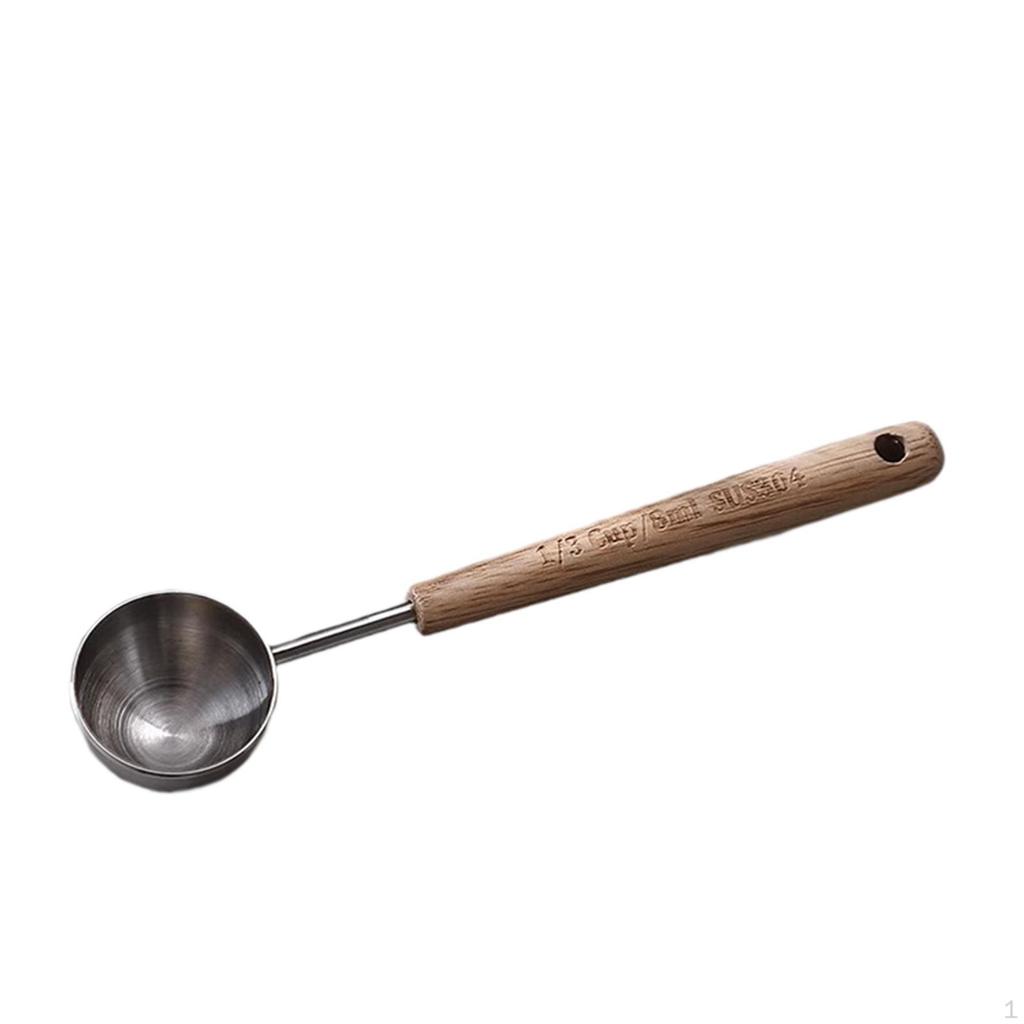 Кофейная ложка Инструмент для выпечки Деревянная ручка Многофункциональная Эргономичная Мерная чашка Чайная ложка для чая