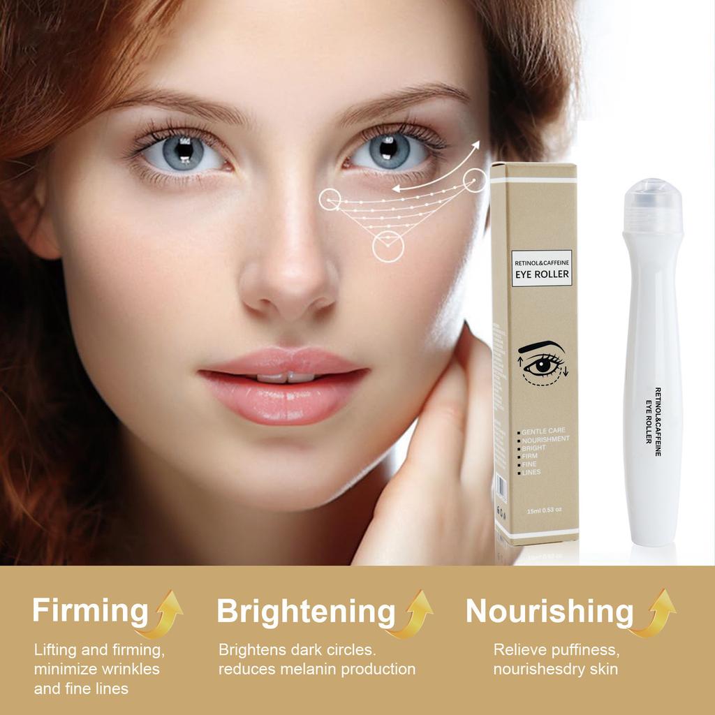 Крем-стик для глаз с ретинолом и кофеином, увлажняющий и увлажняющий для уменьшения тонких линий под веками, 15 мл