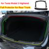 For Tesla Model 3 Highland 2024 Rear Trunk Door Sill Full Protector Cover Anti-scratch Guard Board TPE Protection Accessories