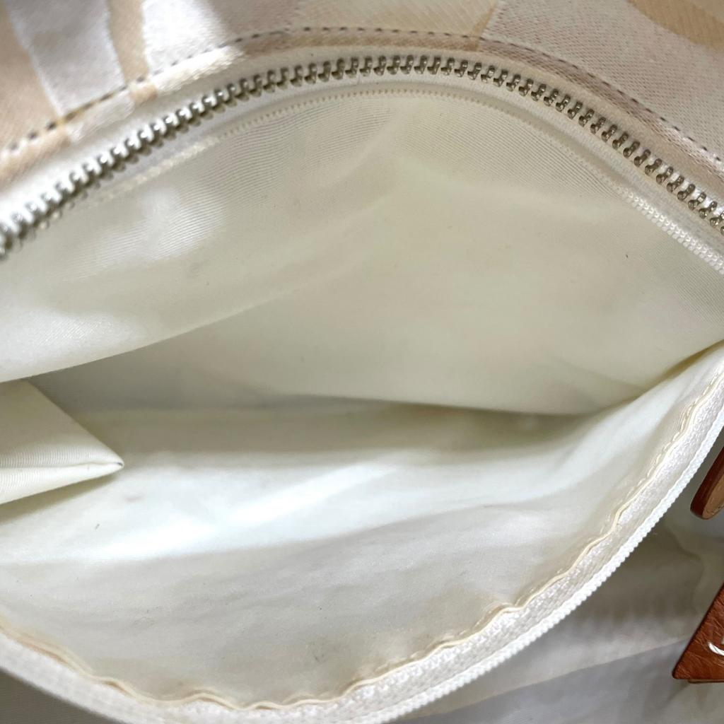 Used COACHHandbag white/Brown Canvas/leather Women