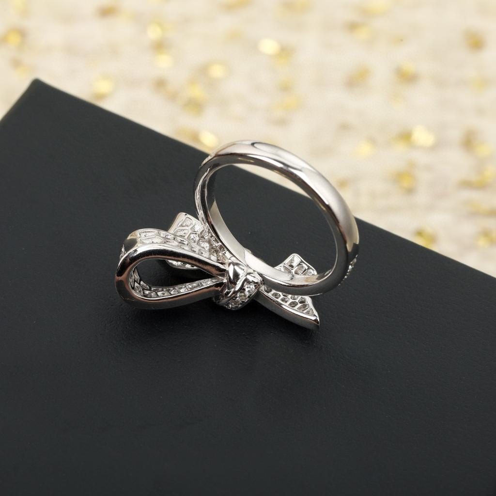 Винтажное кольцо женское от горячего бренда, роскошное ювелирное изделие для женщин, дизайнерское кольцо-бантик из серебра 925 пробы, модные женские кольца высокого качества для вечеринок