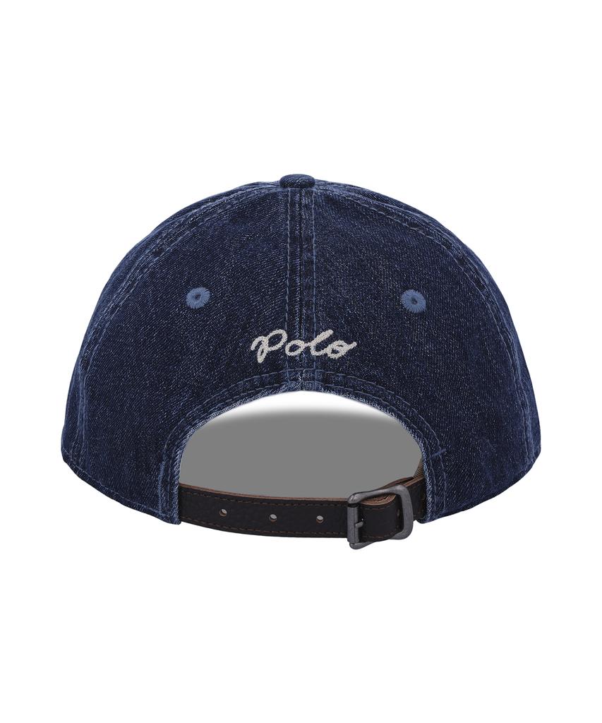 POLO RALPH LAUREN Джинсовая кепка-бейсболка с логотипом Ralph - Темно-синяя
