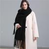 Women Autumn Winter Long Scarf Fashion Thickening Warm Solid Tassel Scarve Cashmere Imitation Wrap For Men Shawl Foulard Bandana