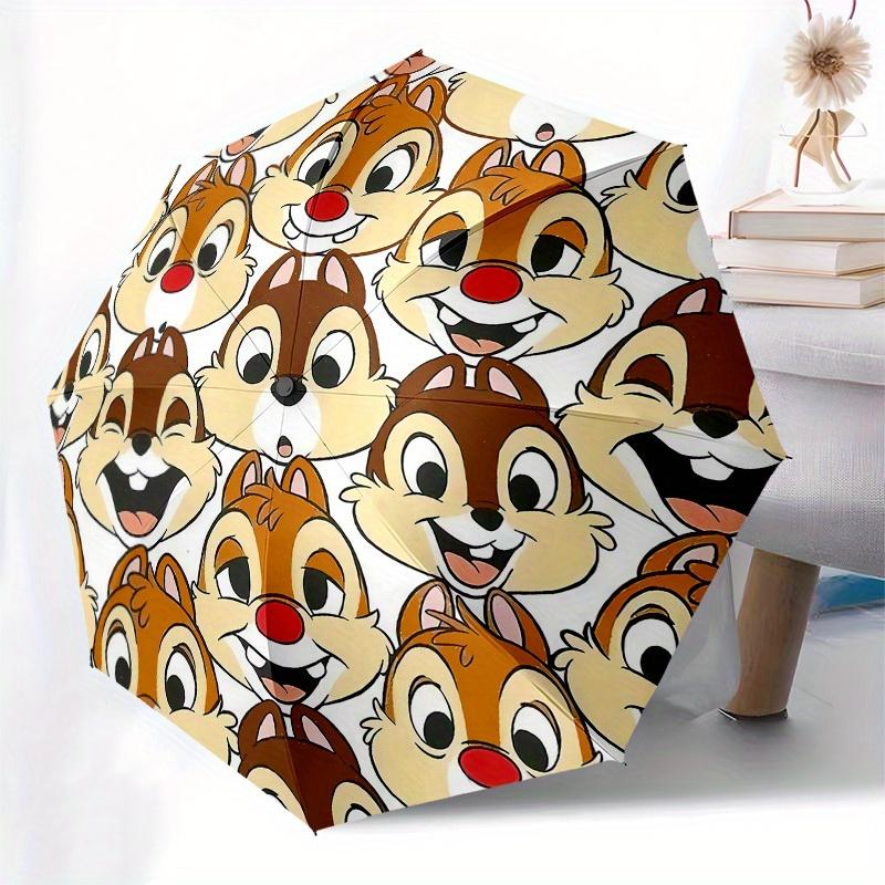 1pc Chip and Dale Pattern Automatic Open/Close Umbrella, Umbrella with cartoon Design, graduate Gift-N0704026