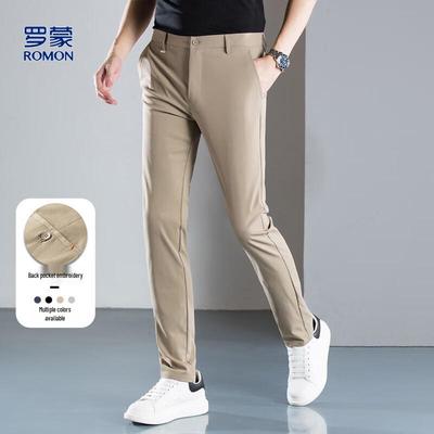 Мужские легкие брюки прямого кроя в стиле business casual