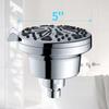 ZHIYAN Modern Single Spray Mode Chrome Finish Wall Mounting Shower Head Filter 2-in-1 with 8 Spray Modes